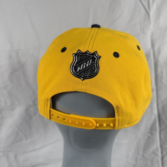 Nashville Predators Hat Cap Snap Back Yellow Navy NHL Hockey Mens Authentic Pro - Picture 4 of 7